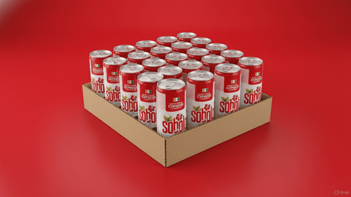 24pcs Sobolo Juice 250ml | Authentic Ghanaian Hibiscus Drink Pack